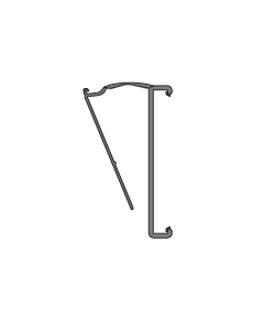 Down Angled C-Channel Rail 1.21” Back Leg